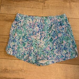 Lilly Pulitzer, Pink and White, Shorts, XL